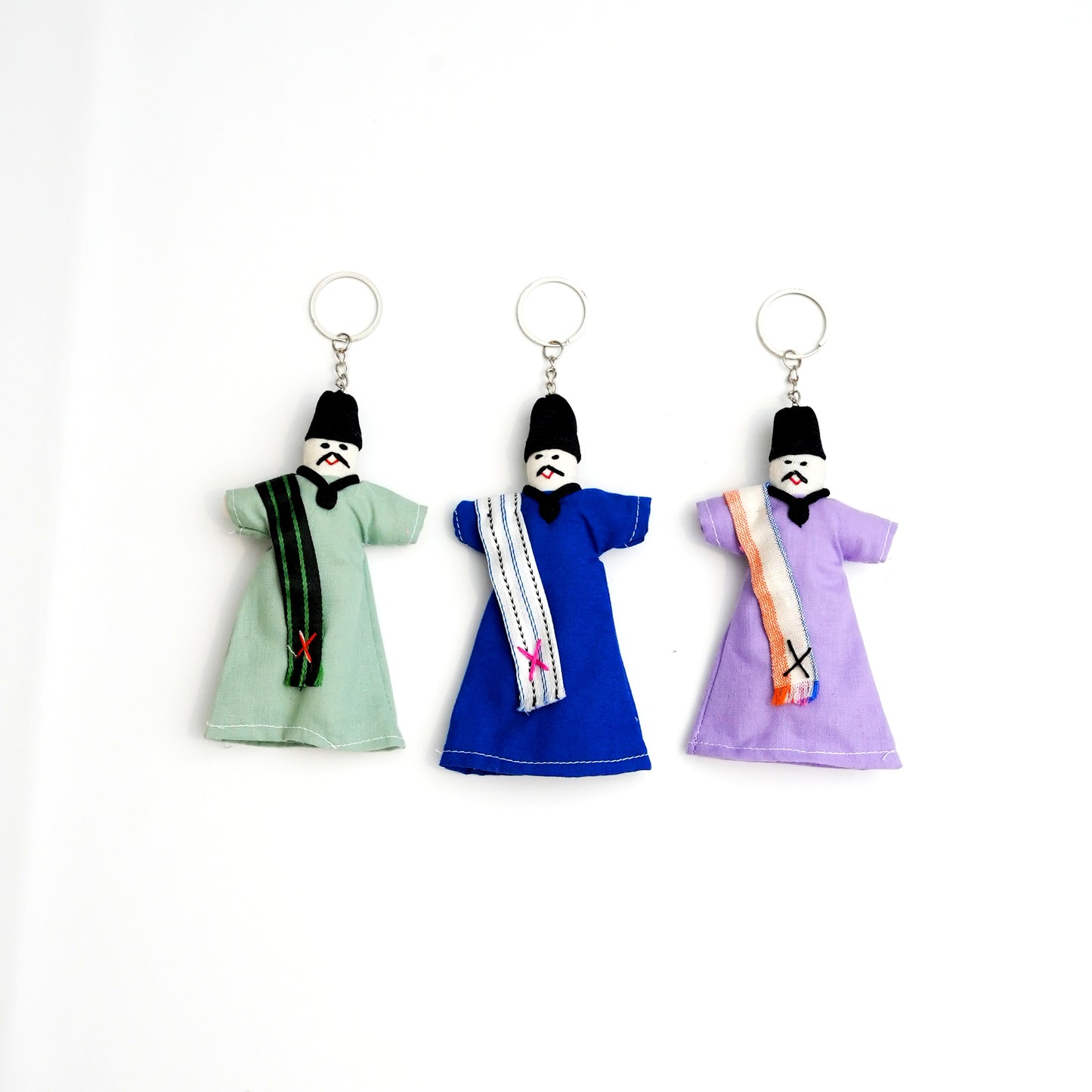 Fabric doll key chain