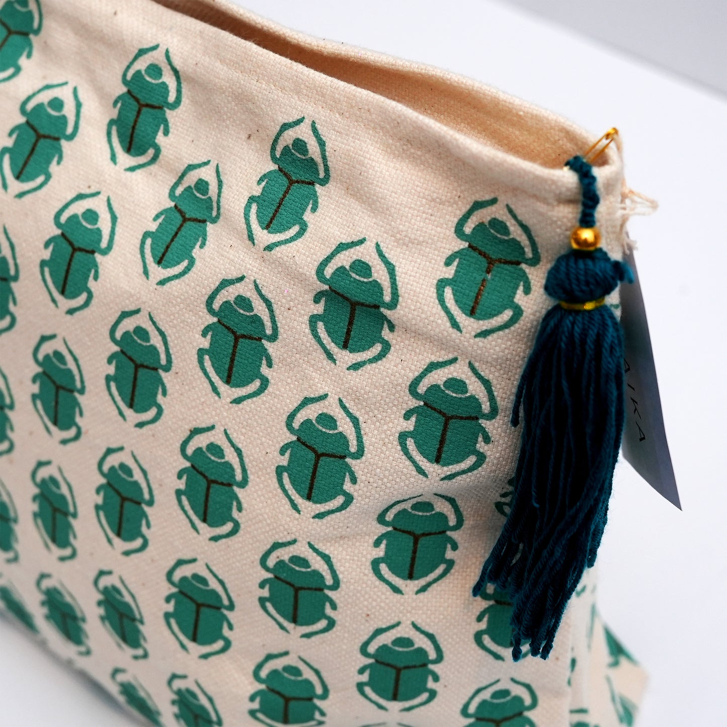 Green Scarab Toiletry Bag