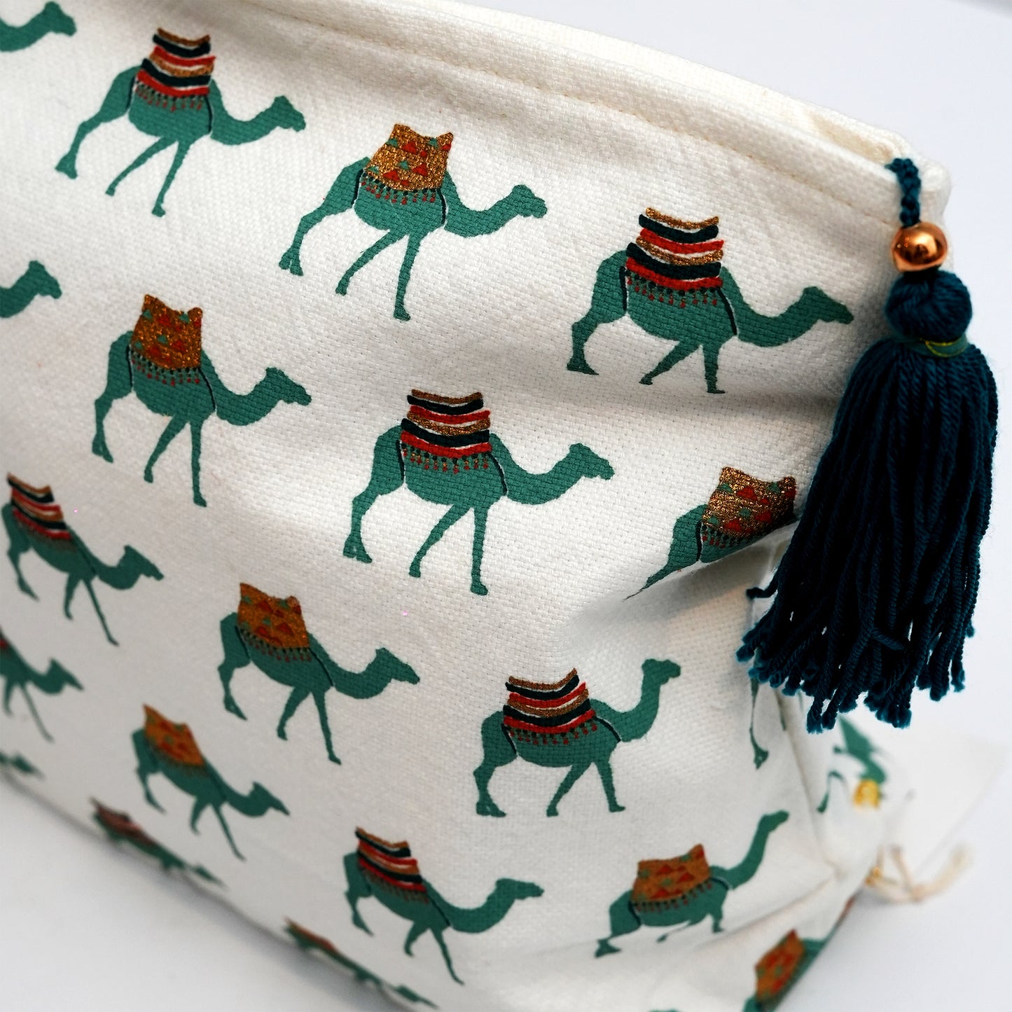 Camel Makeup Bag - Green